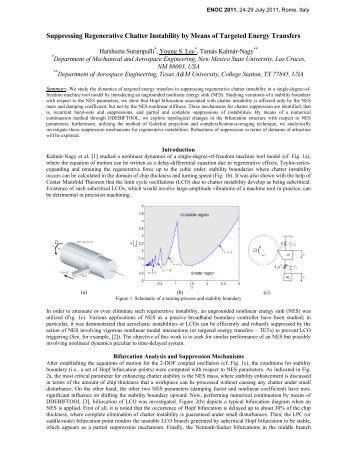 Suppressing Regenerative Chatter Instability by Means of Targeted ...