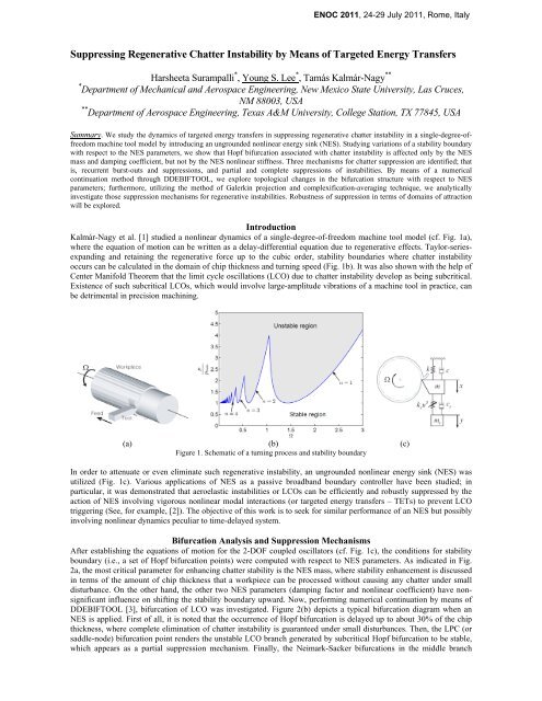 Suppressing Regenerative Chatter Instability by Means of Targeted ...