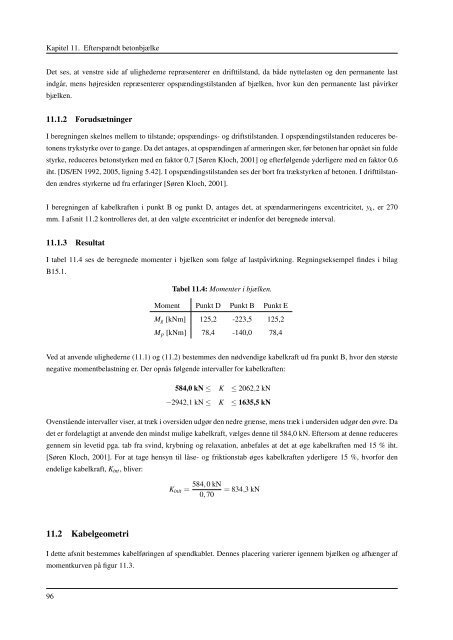 Efterspændt betonbjælke - VBN - Aalborg Universitet