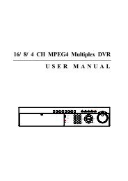 16/ 8/ 4 CH MPEG4 Multiplex DVR USER MANUAL - Surveillance ...