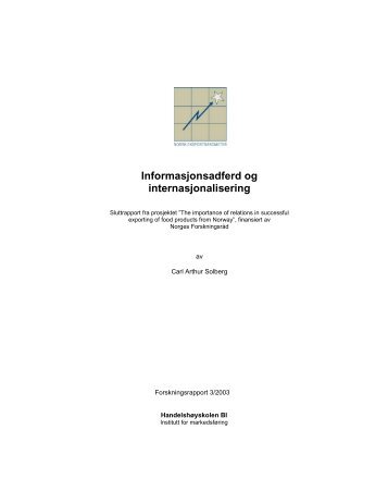 Informasjonsadferd og internasjonalisering - Handelshøyskolen BI