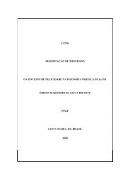 O Conceito de Felicidade na Filosofia Prática de Kant - UFSM