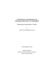 corporate governance og prosessorientert styrearbeid