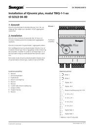 Installation af IQnomic plus, modul TBIQ-1-1-aa til GOLD ... - Swegon