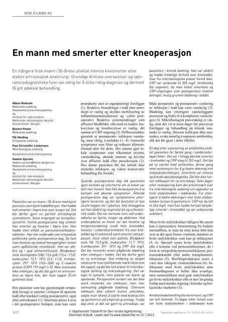 PDF - Tidsskrift for Den norske lægeforening