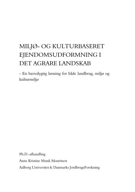 Phd thesis - VBN - Aalborg Universitet