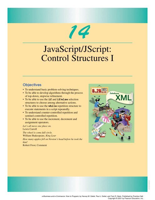 JavaScript/JScript: Control Structures I - Pearson Learning Solutions