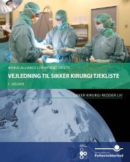 Vejledning – Sikker Kirurgi Tjekliste - libdoc.who.int - World Health ...