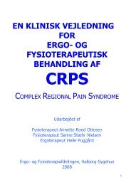 CRPS en klinisk vejledning for ergo