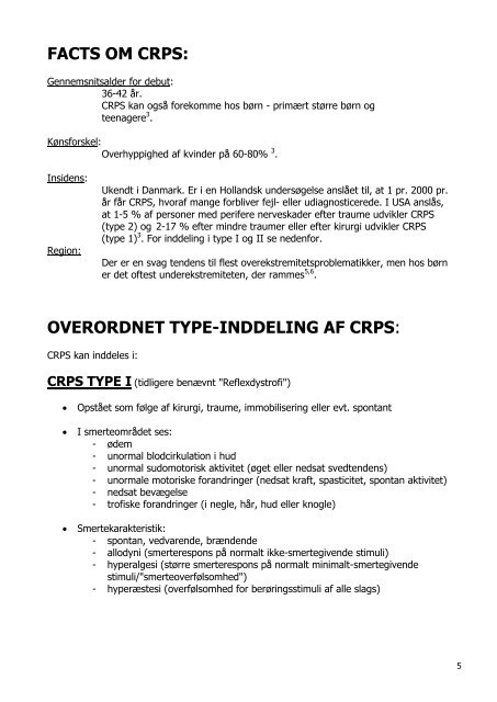 CRPS en klinisk vejledning for ergo