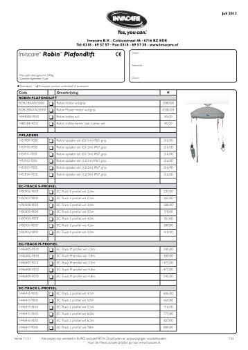 7.32-7.36 Robin prijslijst juli 2013.pdf - Invacare