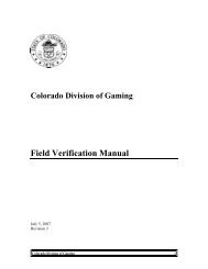 Field Verification Manual - Colorado.gov