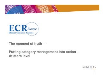 The moment of truth – Putting category ... - ECR Community