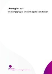 Årsrapport 2011 - Bivirkningsgruppen for odontologiske biomaterialer