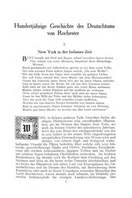 Hundertjahrährige Geschichte des Deutschtums von Rochester