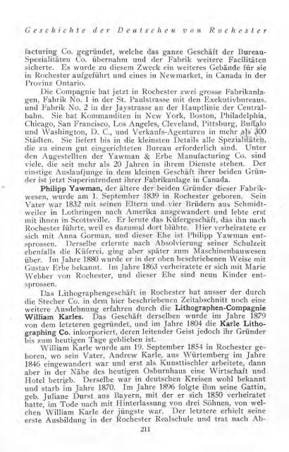 Hundertjahrährige Geschichte des Deutschtums von Rochester