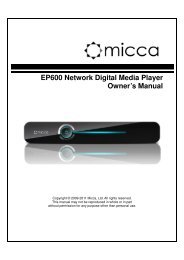EP600 User's Manual - Micca Store!