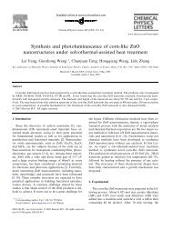 Synthesis and photoluminescence of corn-like ZnO nanostructures ...
