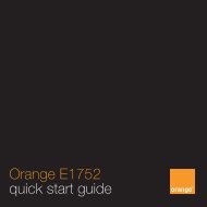 Orange E1752 quick start guide - Orange Shop