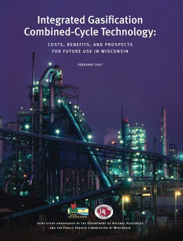 Integrated Gasification Combined-Cycle Technology: - Wisconsin ...