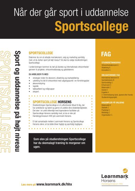 Sportscollege (pdf) - Learnmark Horsens