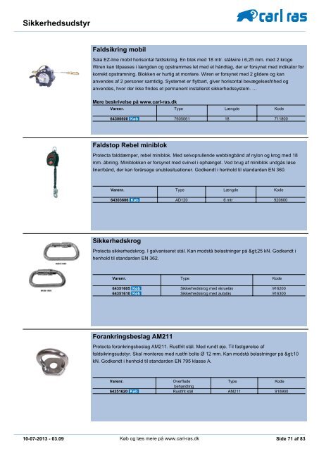 sikkerhedsudstyr - Carl Ras A/S
