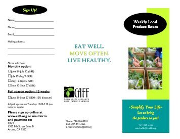 eat well. move often. live healthy. - Community Alliance with Family ...