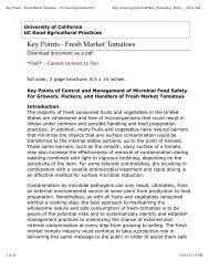 Key Points - Fresh Market Tomatoes - UC Good Agricultural Practices