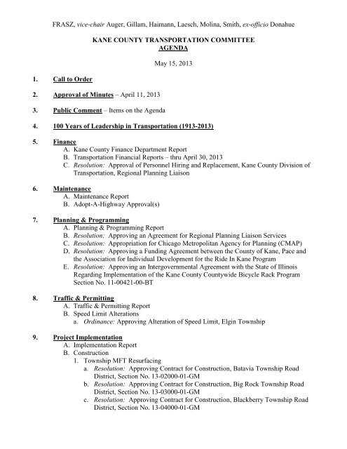Ag Pkt 13 May Kdot Pdf Kane County Il