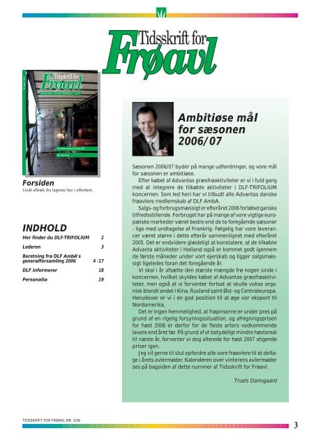 Tidsskrift for Frøavl nr. 3, december/januar 2006 - DLF-TRIFOLIUM ...