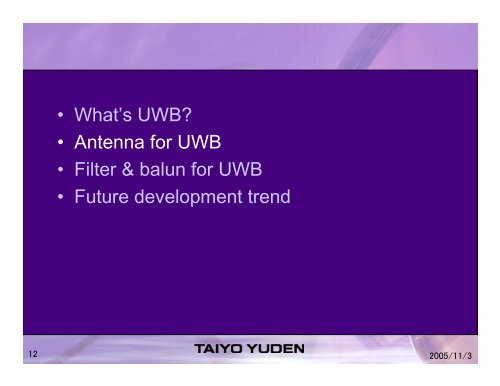 Ultrawide Band Antenna and Filter Design