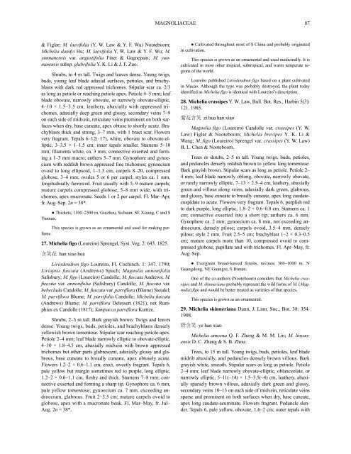 Magnoliaceae (PDF)