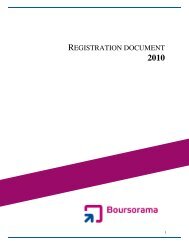 REGISTRATION DOCUMENT - Le Groupe - Boursorama