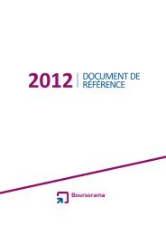 2012 DOCUMENT DE RÉFÉRENCE - Le Groupe - Boursorama