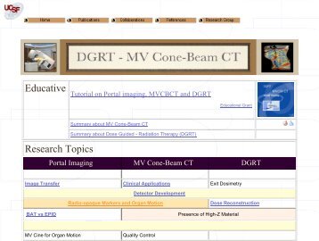 DGRT - MV Cone-Beam CT - UCSF Radiation Oncology