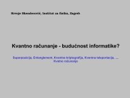 Kvantno računanje - budućnost informatike? - Institut za fiziku