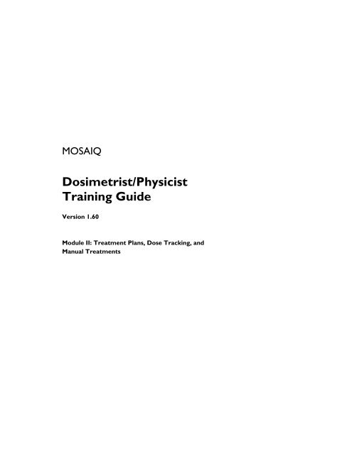 Dosimetrist Physicist Training Guide Ucsf Radiation Oncology