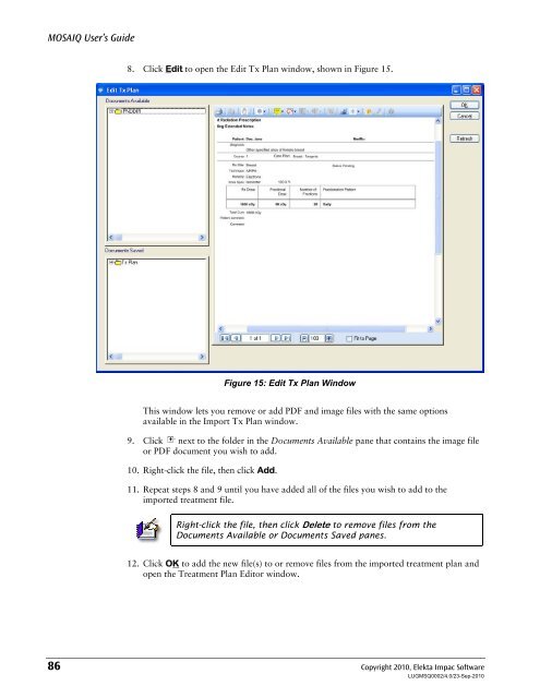 MOSAIQ User's Guide - UCSF Radiation Oncology