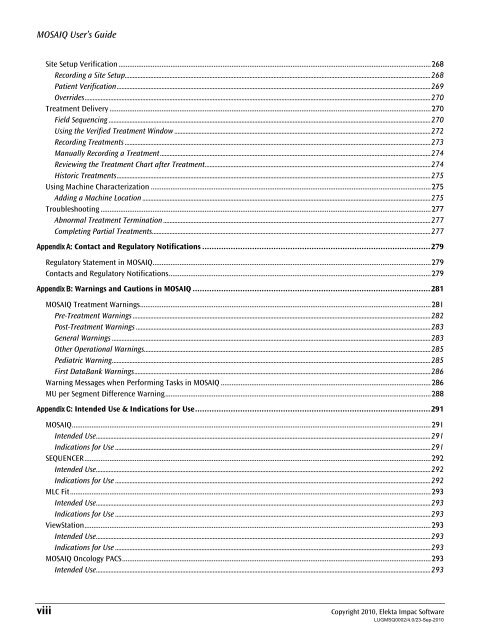 MOSAIQ User's Guide - UCSF Radiation Oncology