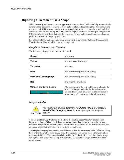 MOSAIQ User's Guide - UCSF Radiation Oncology