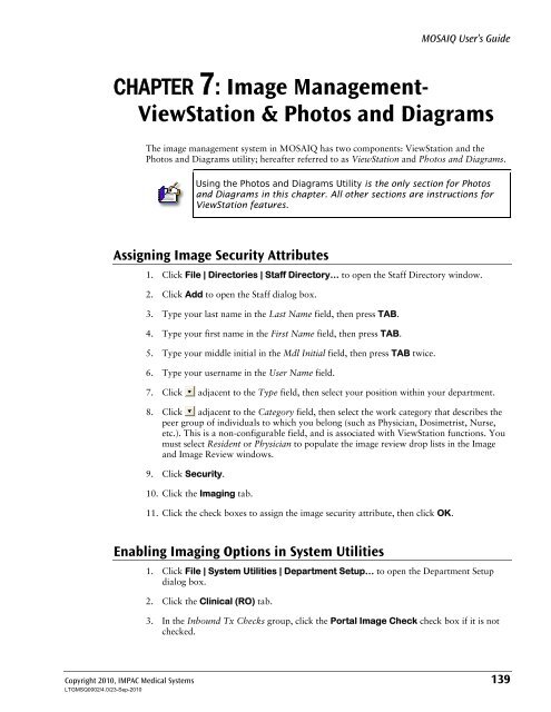 MOSAIQ User's Guide - UCSF Radiation Oncology