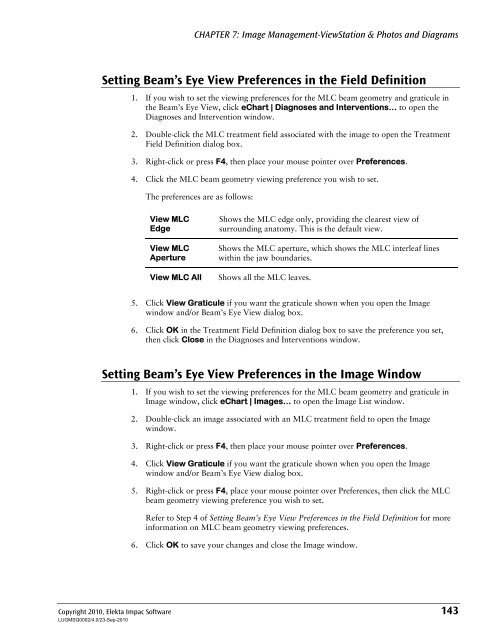 MOSAIQ User's Guide - UCSF Radiation Oncology