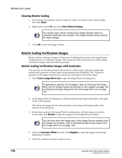 MOSAIQ User's Guide - UCSF Radiation Oncology