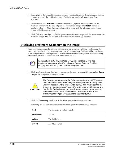 MOSAIQ User's Guide - UCSF Radiation Oncology