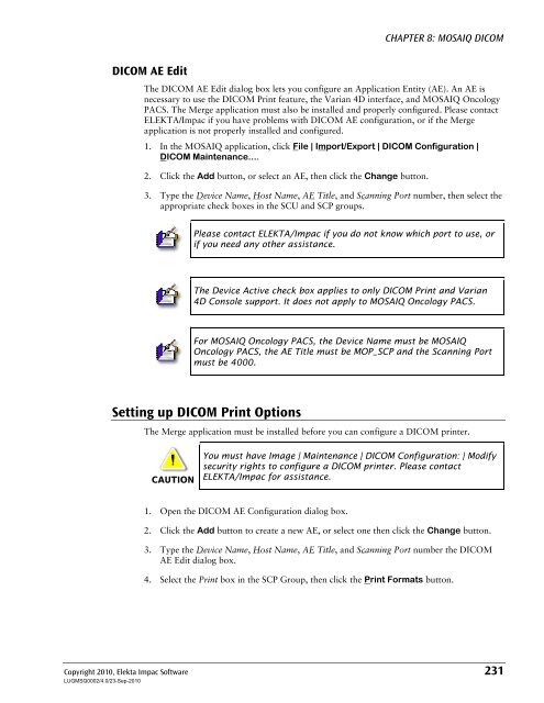 MOSAIQ User's Guide - UCSF Radiation Oncology