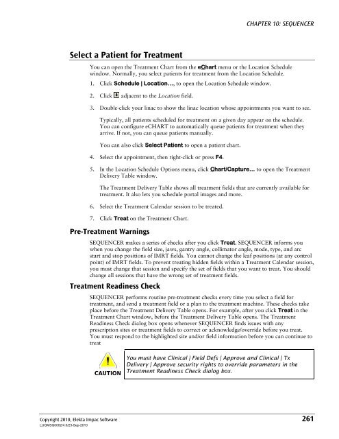 MOSAIQ User's Guide - UCSF Radiation Oncology