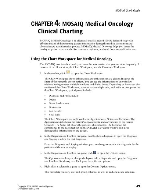 MOSAIQ User's Guide - UCSF Radiation Oncology