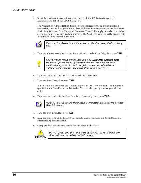 MOSAIQ User's Guide - UCSF Radiation Oncology