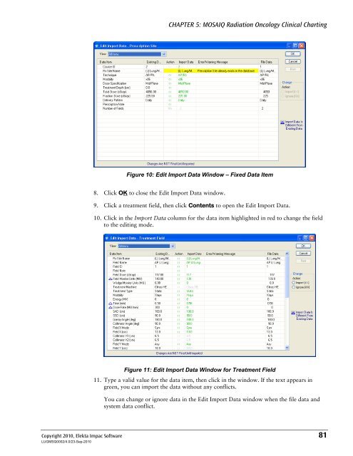 MOSAIQ User's Guide - UCSF Radiation Oncology