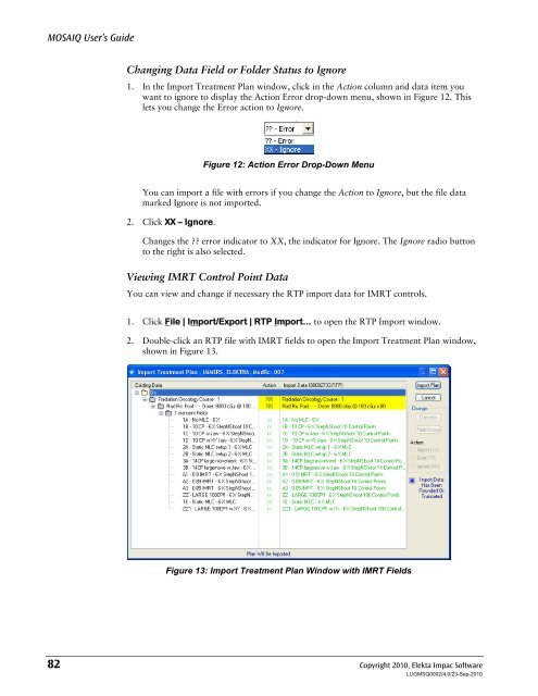 MOSAIQ User's Guide - UCSF Radiation Oncology